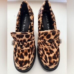 Gianni Bini Animal Print Loafers